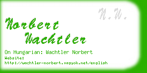norbert wachtler business card